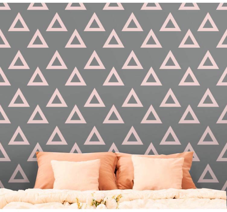 Triangular Motifs wallpaper geometric - TenStickers