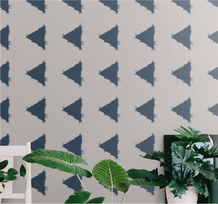 Modern geometric print triangles wallpaper - TenStickers