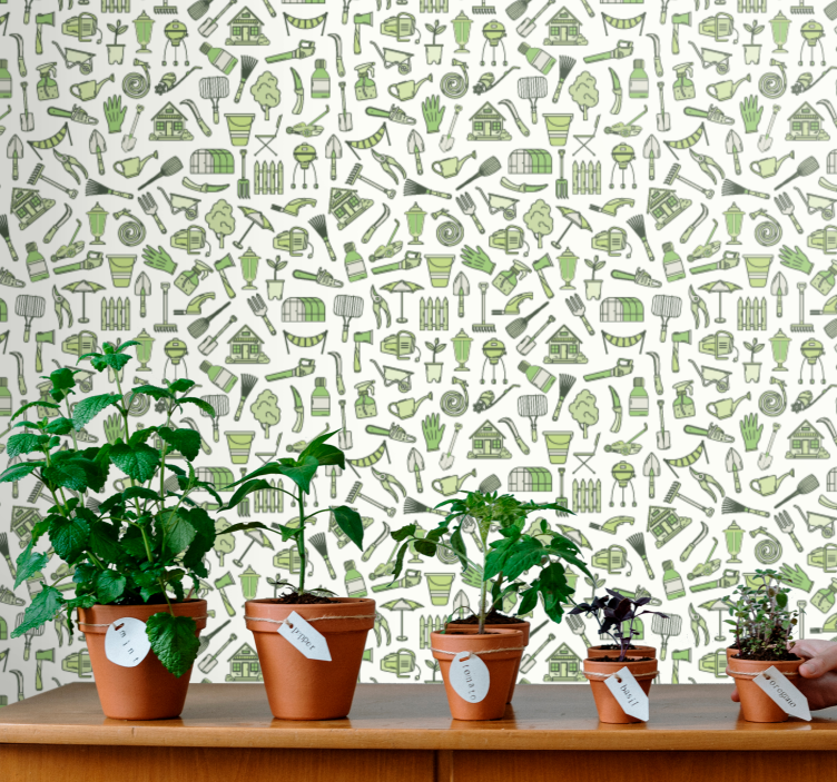 Urban Gardening Theme city wallpaper - TenStickers