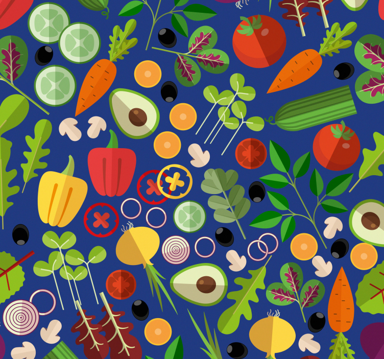 Vegetable Medley nature wallpaper - TenStickers