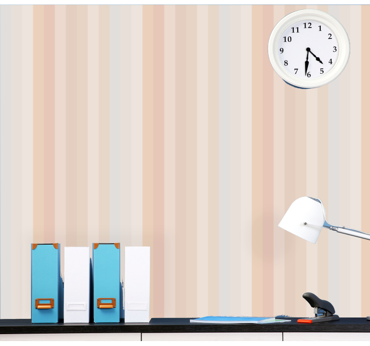 Vertical stripes with light brown  wallpaper - TenStickers