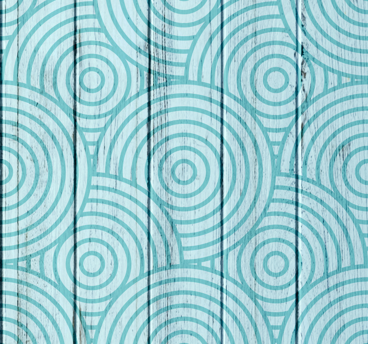 Vintage geometric with wooden Wallpaper - TenStickers