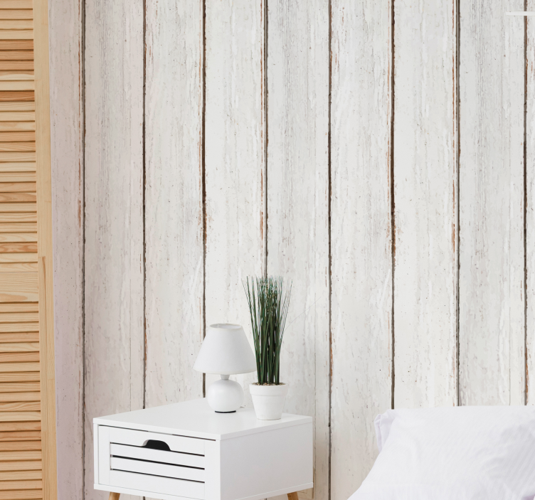 Vintage wood striped wallpaper - TenStickers