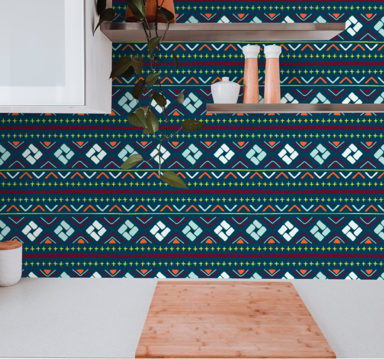 Wallpaper geometric color blocks - TenStickers