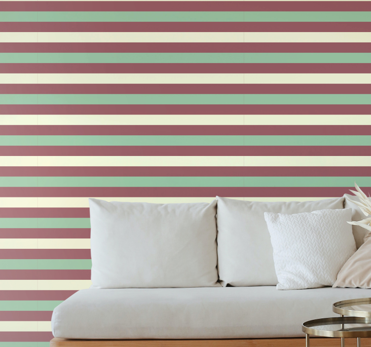 Water colour green and red horizontal Wallpaper - TenStickers
