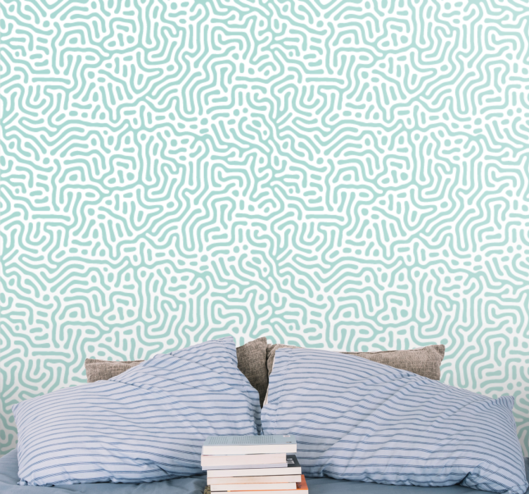 Wavy Line Art wallpaper geometric - TenStickers